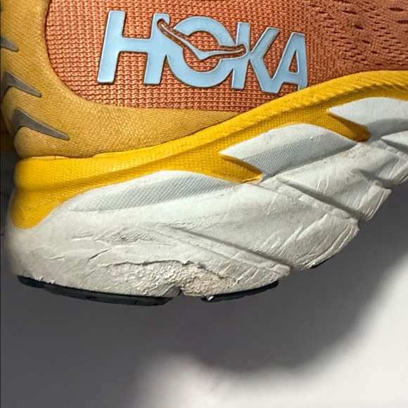 Hoka Clifton 8 Womens Shoes Size 8B Orange Running Sneakers - Picture 10 of 12